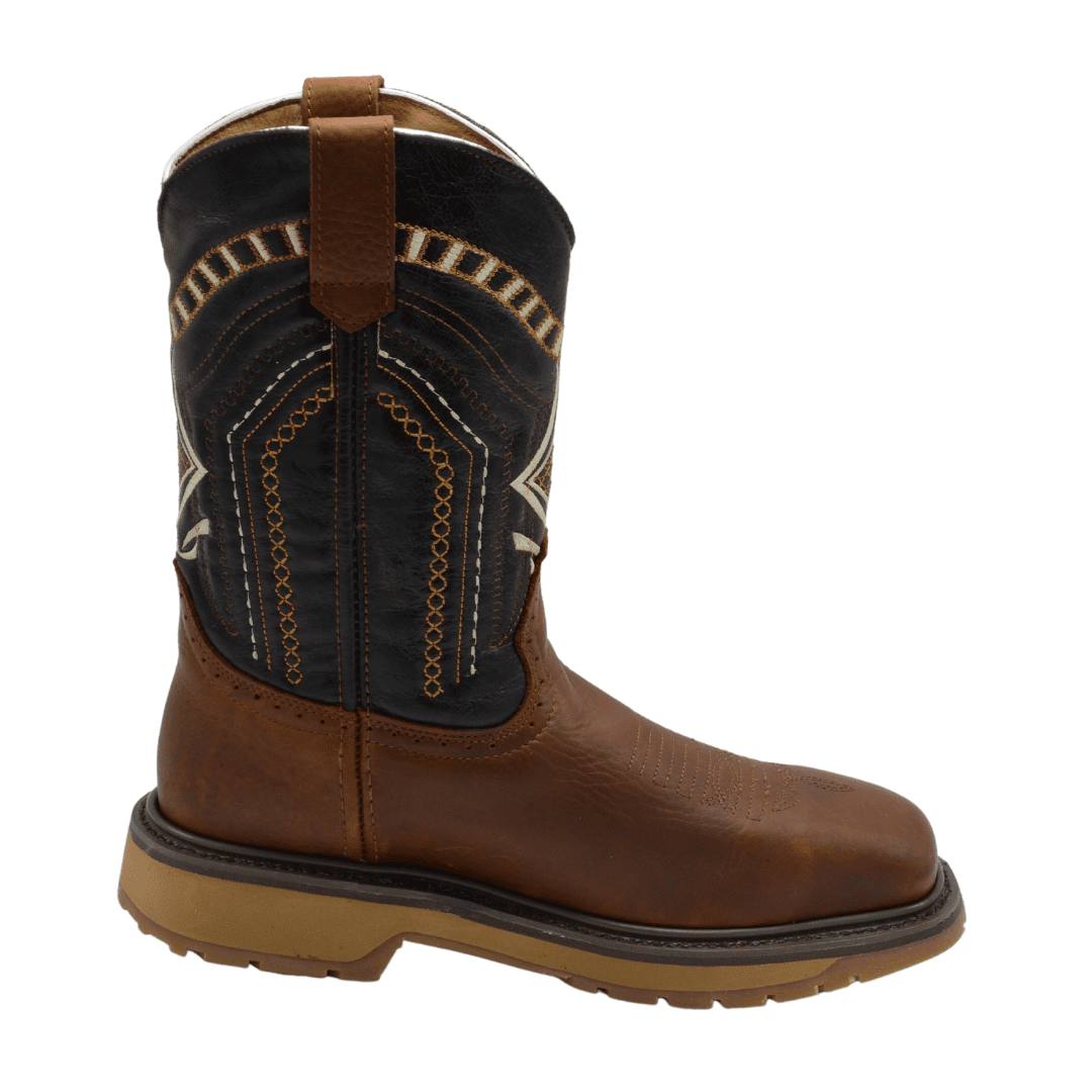 Sb5001 Bota Silver Bull Punta Cuadrada Steel Toe Cafe Rustico