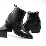 100C Botin Vaquero Punta J Camaleon Negro