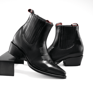 100C Botin Vaquero Punta J Camaleon Negro