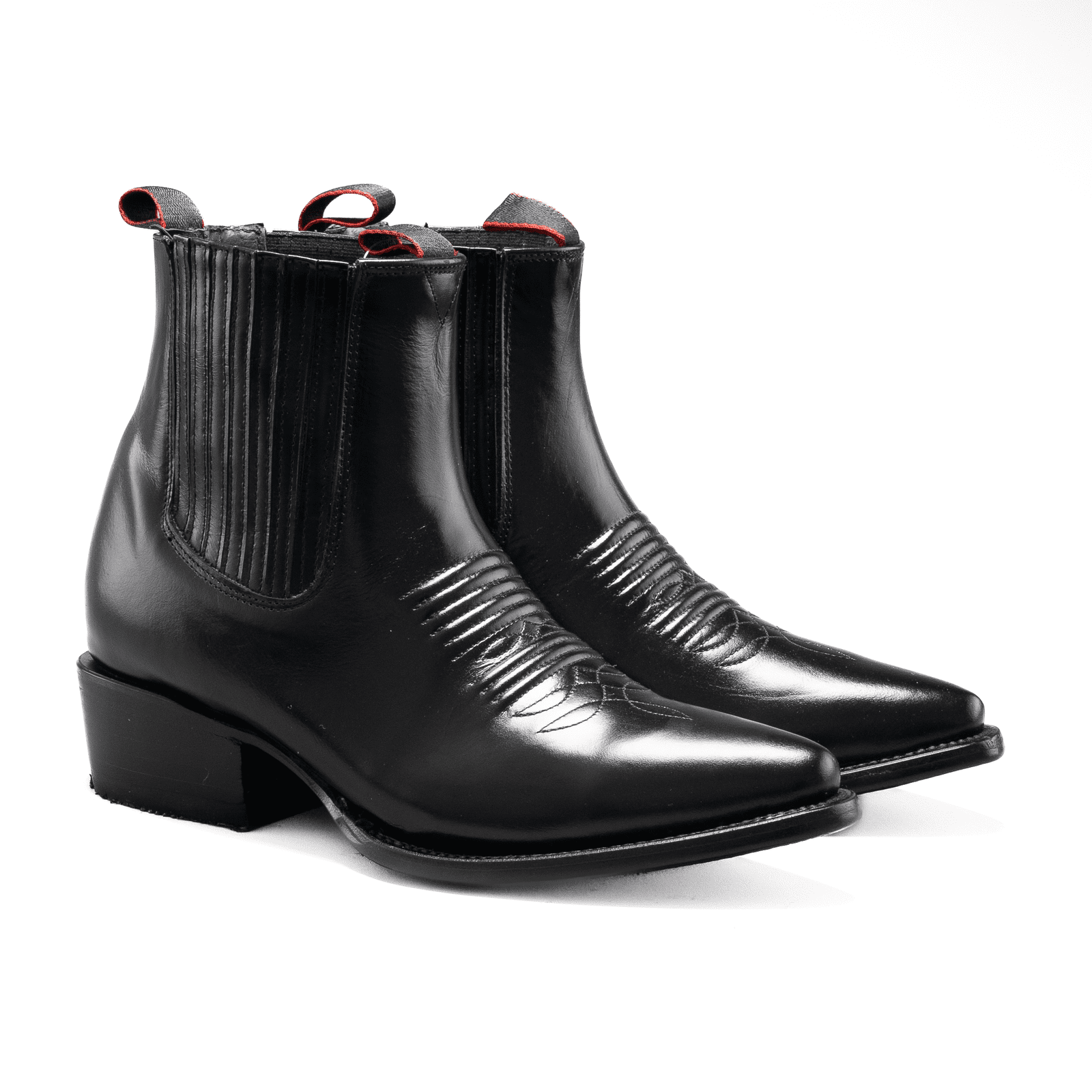 100C Botin Vaquero Punta J Camaleon Negro