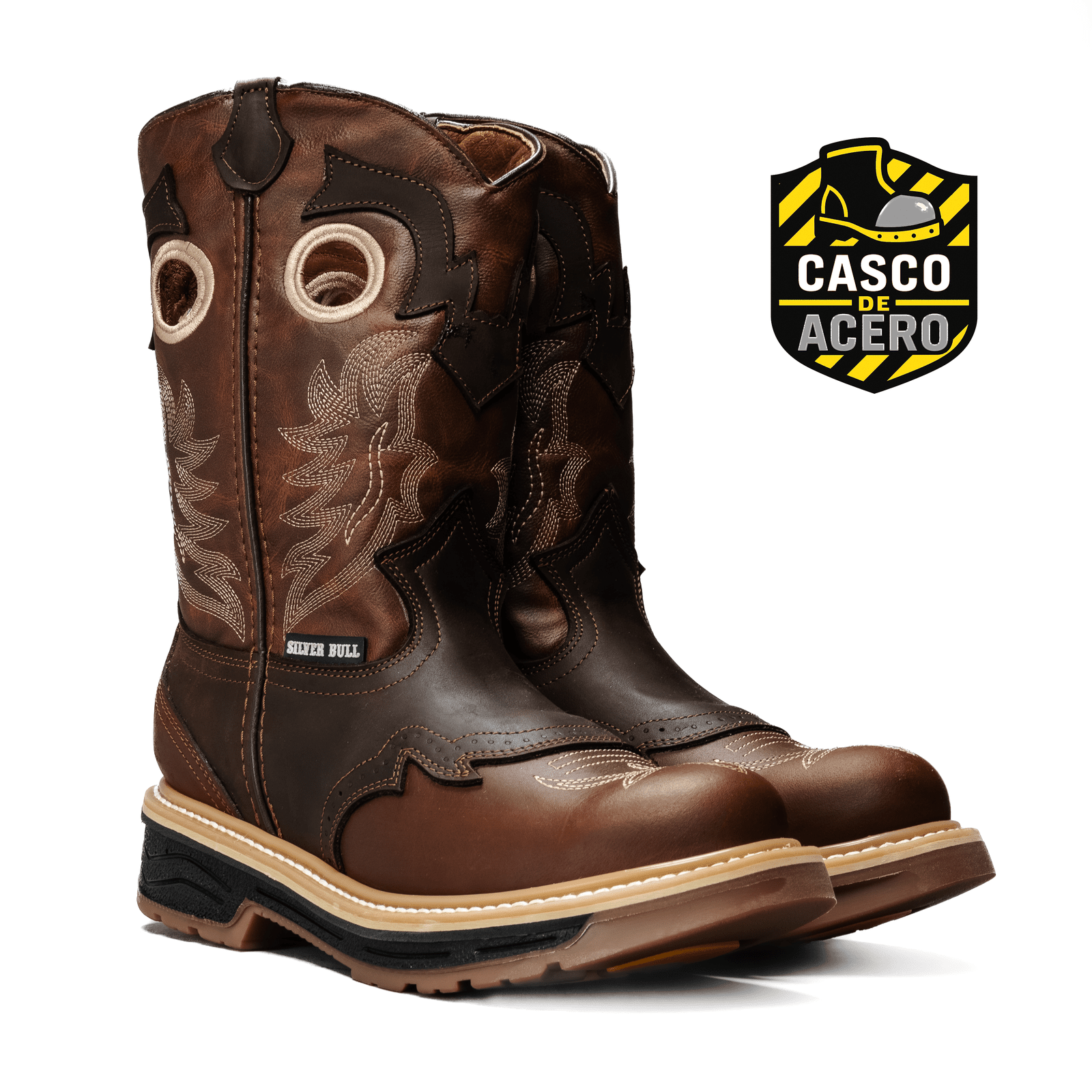 Sb1035 Hombre Steel Toe Brown Horma Ee Amplia-Se Recomienda Medio Numero Menos
