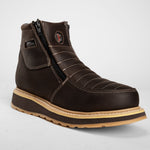 Hammer 6" Botas de Trabajo Doble Zipper Suela Ligera Doble Densidad , 100% Piel Habana