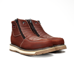 Western Flex 6" Botas de Trabajo Doble Zipper Suela Ligera Doble Densidad , 100% Piel