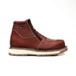 Western Flex 6" Botas de Trabajo Doble Zipper Suela Ligera Doble Densidad , 100% Piel