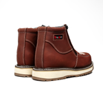 Western Flex 6" Botas de Trabajo Doble Zipper Suela Ligera Doble Densidad , 100% Piel