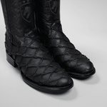 Bota Rodeo Piel Premium Con Corte De Pirarucu Monster Fish