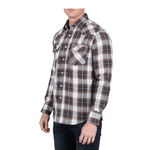 43008 Camisa Vaquera de Hombre de Manga Larga con Botones de Perla estilo Snap