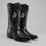 Bota Vaquera Rodeo Punta Snip Piel de Caiman Original Exotico