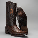 Bota Vaquera Rodeo Punta Snip Piel de Caiman Original Exotico