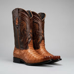 Bota Vaquera Rodeo Punta Snip Piel de Caiman Original Exotico