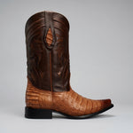 Bota Vaquera Rodeo Punta Snip Piel de Caiman Original Exotico