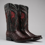 Bota Vaquera Rodeo Punta Snip Piel de Caiman Original Exotico