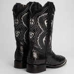 Bota Vaquera Rodeo Punta Cuadrada Piel de Caiman Original