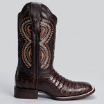 Bota Vaquera Rodeo Punta Cuadrada Piel de Caiman Original