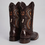 Bota Vaquera Rodeo Punta Cuadrada Piel de Caiman Original