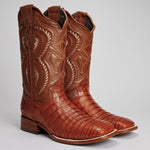 Bota Vaquera Rodeo Punta Cuadrada Piel de Caiman Original