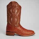 Bota Vaquera Rodeo Punta Cuadrada Piel de Caiman Original