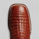 Bota Vaquera Rodeo Punta Cuadrada Piel de Caiman Original