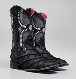 Bota Rodeo Piel Premium Con Corte De Pirarucu Monster Fish