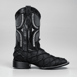 Bota Rodeo Piel Premium Con Corte De Pirarucu Monster Fish