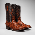Bota Rodeo Piel Premium Con Corte De Pirarucu Monster Fish