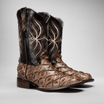 Bota Rodeo Piel Premium Con Corte De Pirarucu Monster Fish