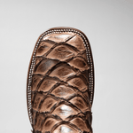 Bota Rodeo Piel Premium Con Corte De Pirarucu Monster Fish