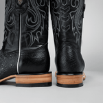 Bota Rodeo Piel Premium Con Corte Grabado De Tortuga Chelydra