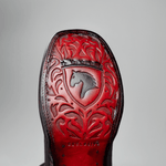 Bota Rodeo Piel Premium Con Corte Grabado De Tortuga Chelydra