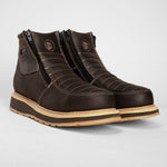Hammer 6" Botas de Trabajo Doble Zipper Suela Ligera Doble Densidad , 100% Piel Habana