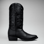 Bota Vaquera Clasica Punta J Grasso Negro