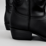Bota Vaquera Clasica Punta J Grasso Negro