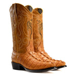 Bota Rodeo Piel Premium Con Corte Caiman Clon