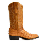 Bota Rodeo Piel Premium Con Corte Caiman Clon