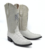 Combo Botas 904 Punta J Imitacion Cocodrilo Hueso