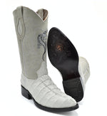 Combo Botas 904 Punta J Imitacion Cocodrilo Hueso