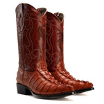 Bota Rodeo Piel Premium Con Corte Caiman Clon