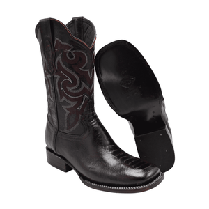 BD530 Bota de Rodeo Black Cherry Pata de Avestruz