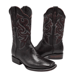 BD530 Bota de Rodeo Black Cherry Pata de Avestruz