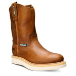 Bota de Trabajo 100% Piel Tubo Alto Suela Rayada