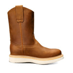 Bota de Trabajo 100% Piel Tubo Alto Suela Rayada