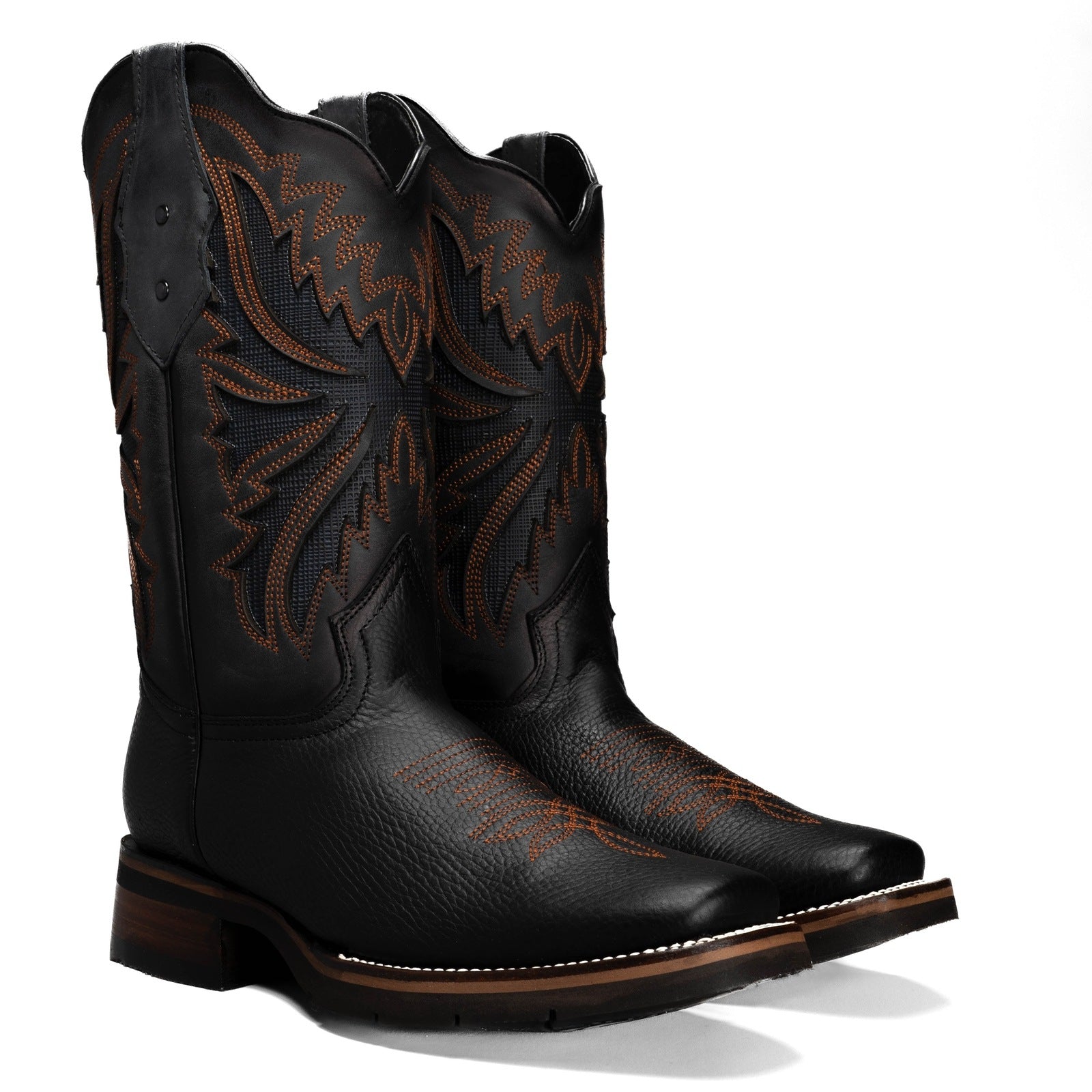 Bota Rodeo Clasica Punta Cuadrada Piel Premium