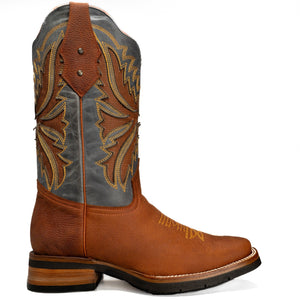 Bota Rodeo Clasica Punta Cuadrada Piel Premium