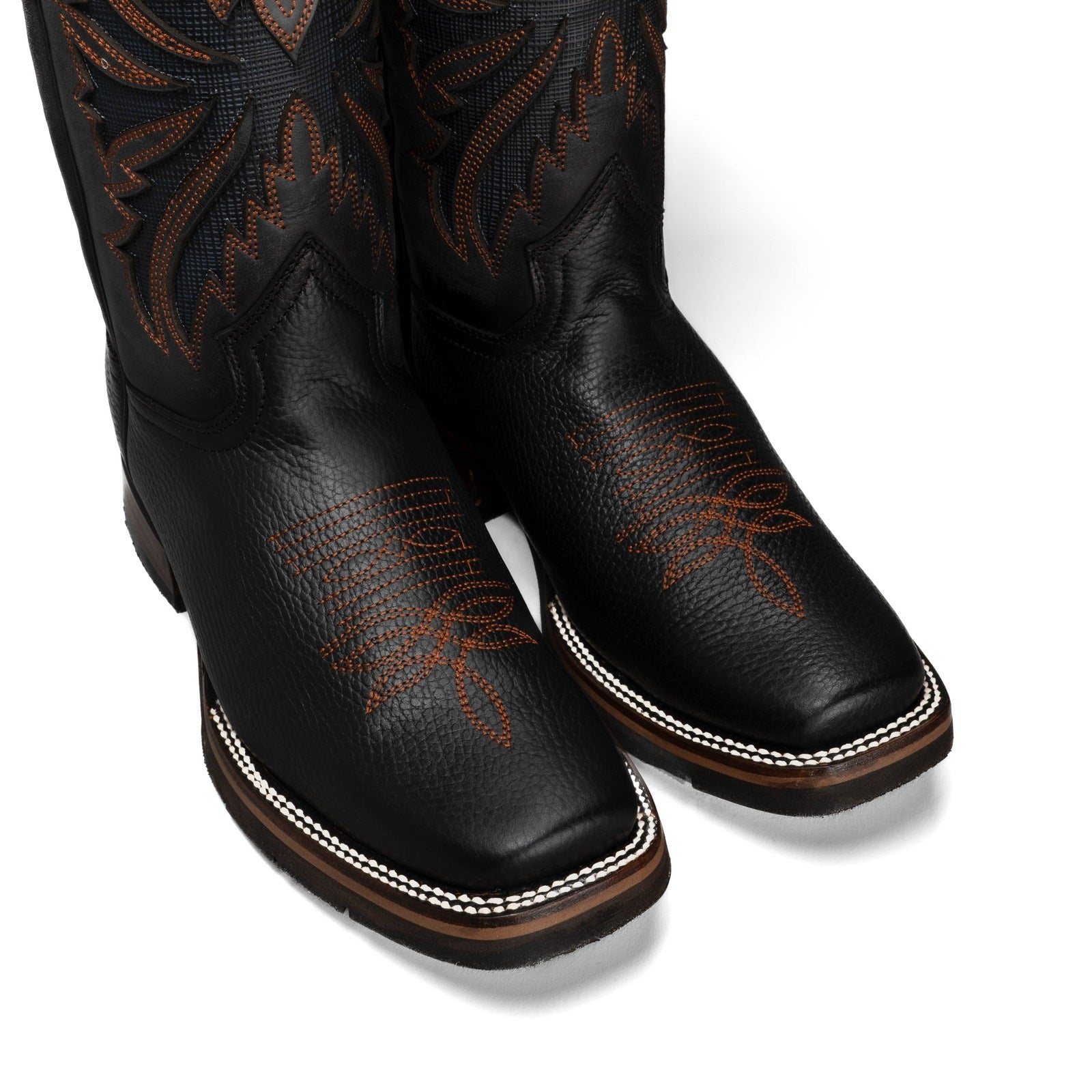 Bota Rodeo Clasica Punta Cuadrada Piel Premium