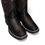 Bota Rodeo Clasica Punta Cuadrada Piel Premium
