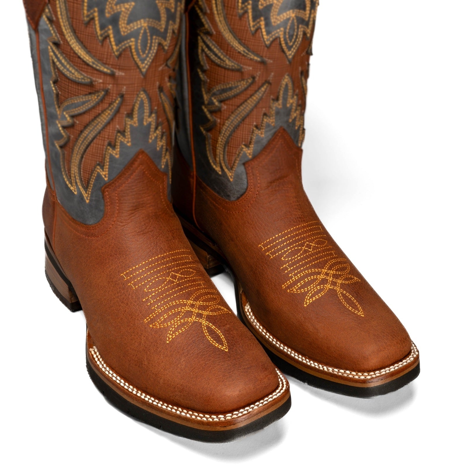 Bota Rodeo Clasica Punta Cuadrada Piel Premium