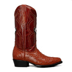 901 Bota Vaquera Punta J Imitacion Avestruz Shedron