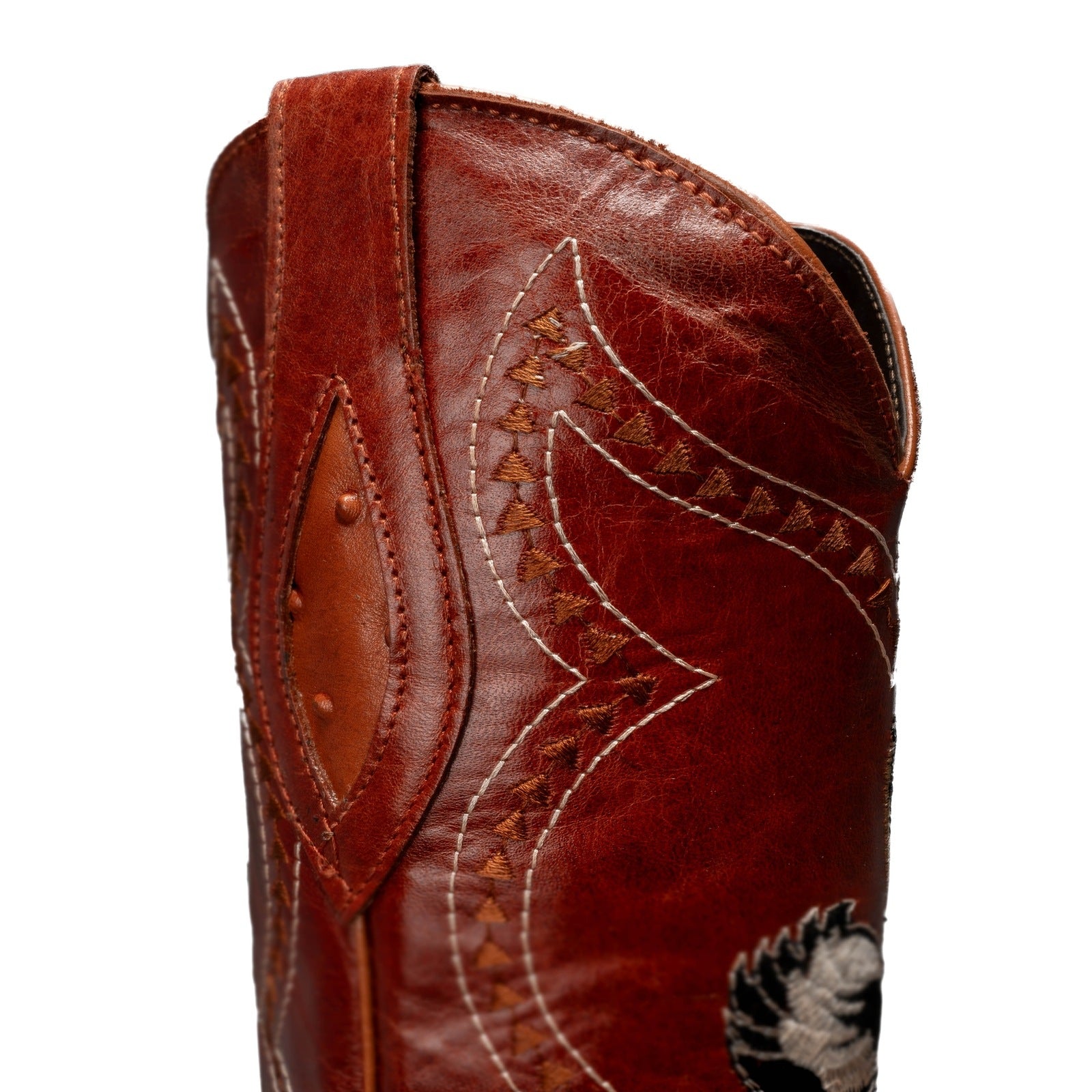 901 Bota Vaquera Punta J Imitacion Avestruz Shedron