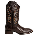 COMBO 706 Bota de Rodeo Piel de Caiman Original Cafe