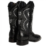 Combo Bota de Rodeo Piel de Caiman Original y Cinto